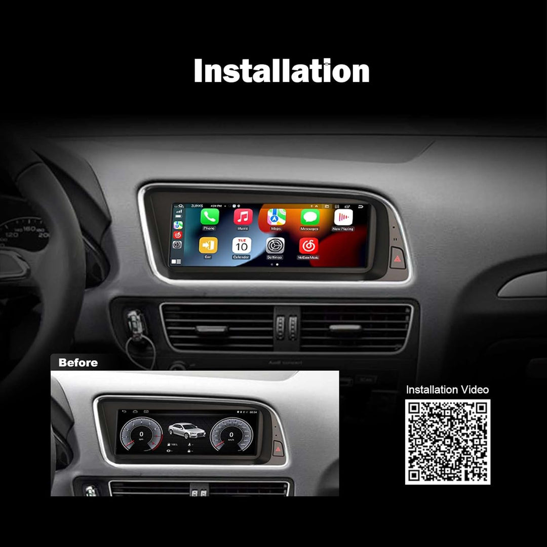 Erisin Qualcomm 8-Kern 4GB+64GB Android 14 1 Din Autoradio Bluetooth Für Audi Q5 2009-2016, 8,8 Zoll