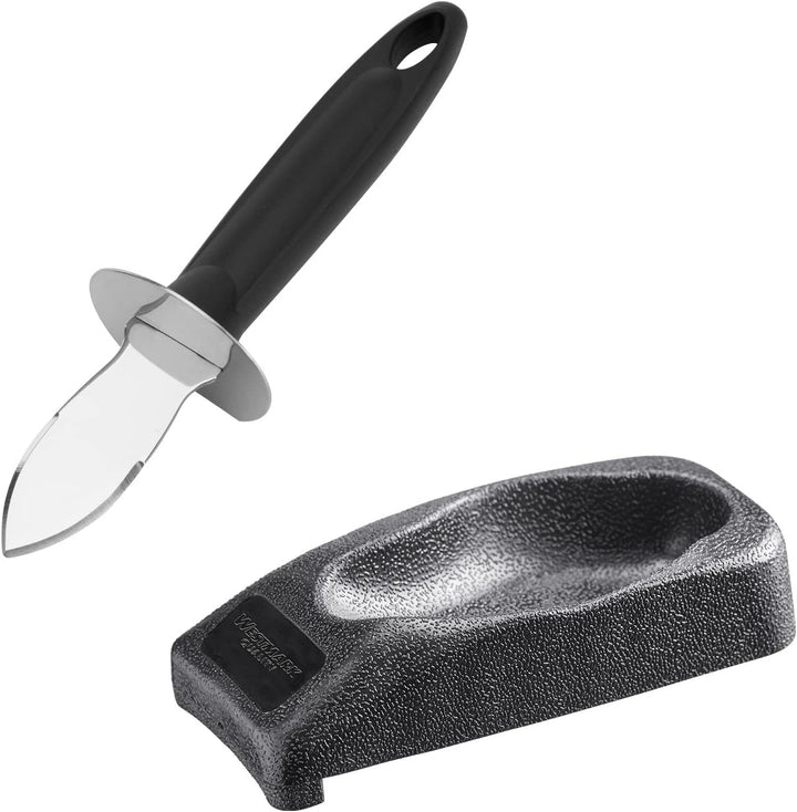 Westmark Austern-Set: 1 Austernbrecher, beidseitig geschliffene Klinge + 1 Austernhalter mit Anlegek