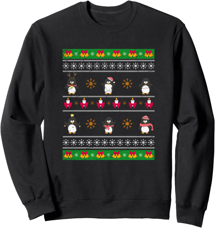Weihnachts Geschenk Zoo Tierpfleger Ugly Christmas Pinguin Sweatshirt