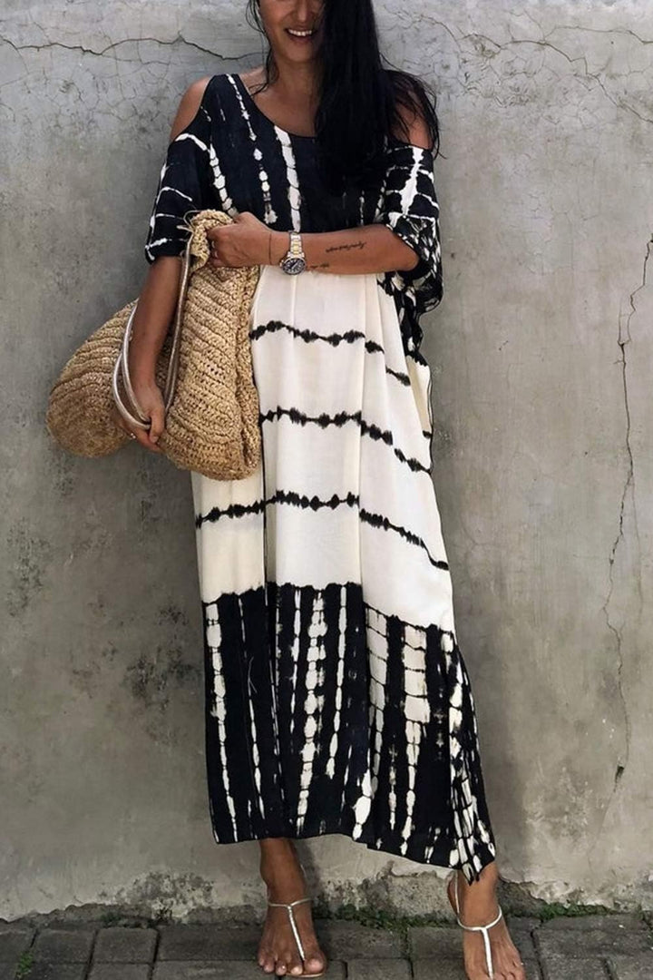 YouKD Sommer schulterfrei Kaftan Bohemian Homewear Beach Bikini Vertuschungen Maxi Robe für Frauen