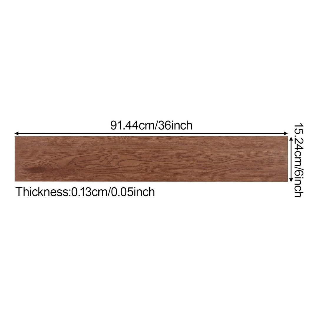 PVC Bodenfliesen selbstklebend 36 Stück Holzkorn Walnussfarbe | Starke Selbstklebung – einfache Reno