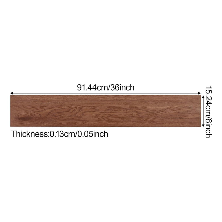 PVC Bodenfliesen selbstklebend 36 Stück Holzkorn Walnussfarbe | Starke Selbstklebung – einfache Reno