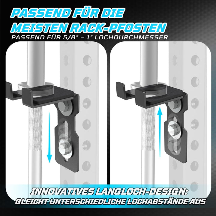 J Bryant Universeller Rack-montierter Langhantelhalter, passend für 2x2 / 2x3 / 3x3 Power Racks, kom
