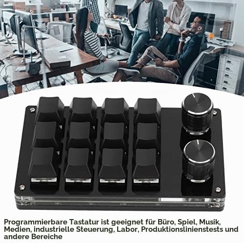 Mechanische Einhand Gaming Tastatur, 12 Tasten Multifunktions Einhand Makro Tastatur, Tragbare DIY P