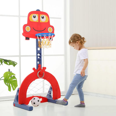 Kinder Basketballständer Höhenverstellbar von 124 bis 178 cm| Basketballanlage mit Einstellbare |Bas