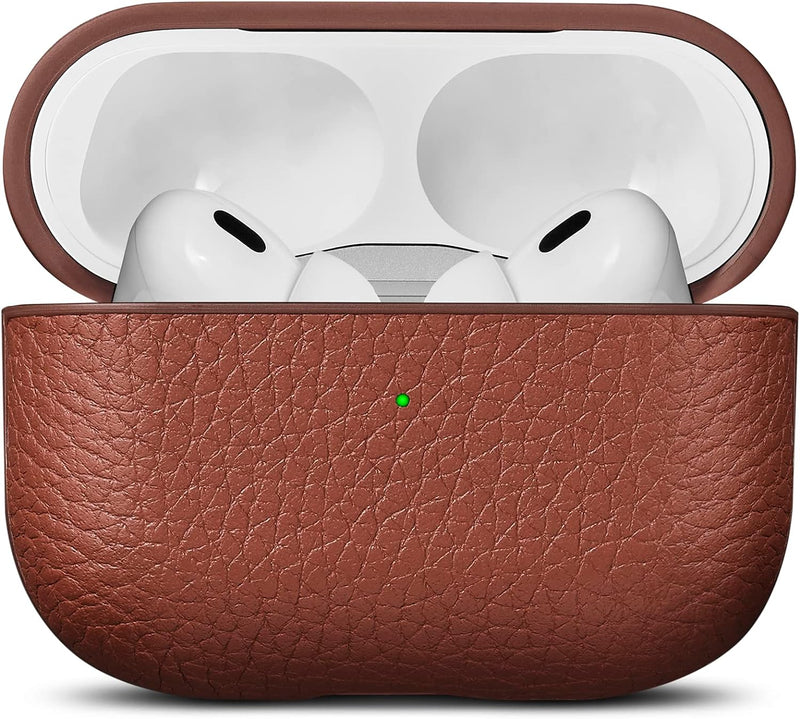 Woolnut Leder Hülle Case für AirPods Pro 2. Gen - Cognac Braun, Cognac