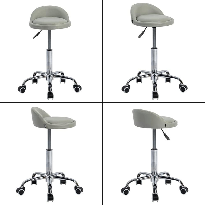 Mingone Rollhocker Praxishocker mit Rollen Bürohocker Höhenverstellbar Drehhocker 360° Arbeitshocker