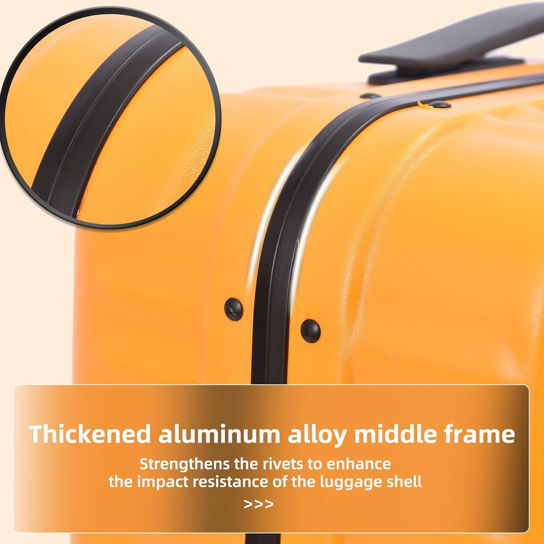 TydeCkare 29 Zoll 40 * 37 * 77 cm, 113 l, aufgegebenes Aluminiumgepäck mit seitlicher Öffnung, 360°-