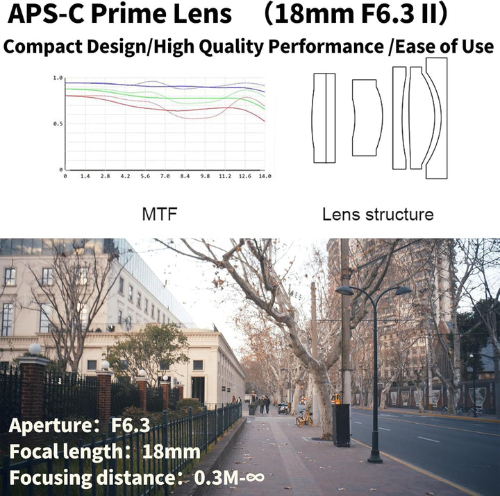 7artisans 18 mm F6.3 Ⅱ APS-C Ultra-Weitwinkel-Objektiv für Fujifilm FX-Mount Kameras