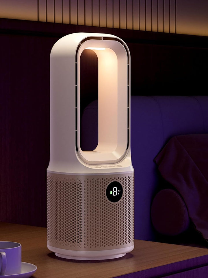 VOMI Ttischventilator Akku Rotorlose Ventilator Mit Akku 4000Mah Ventilator Ohne Rotorblätter Tragba