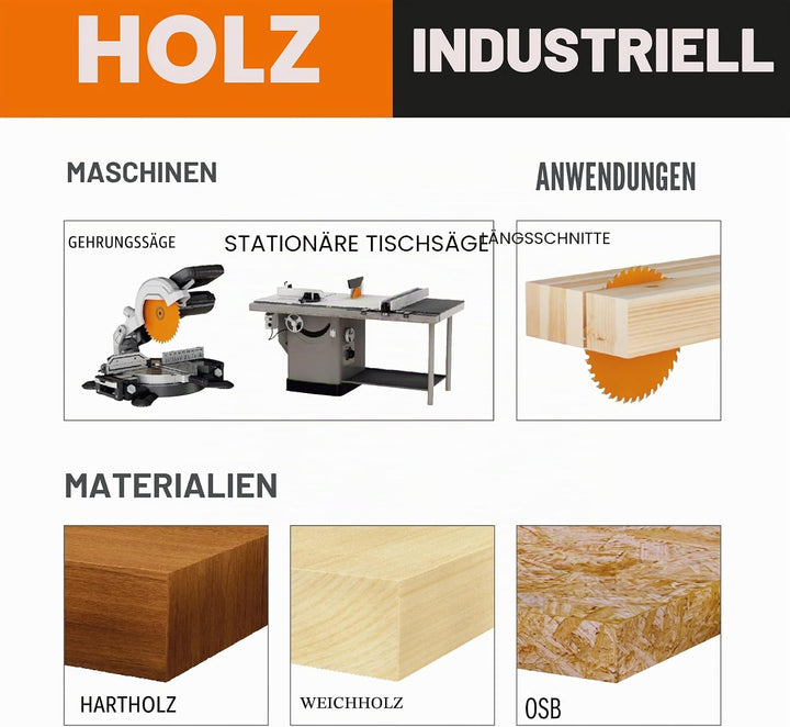 CMT Orange Tools Kreissägeblatt HW 250 x 2,8 / 1,8 x 30 Z=24 10° ATB - 290.250.24M - für Längsschnit