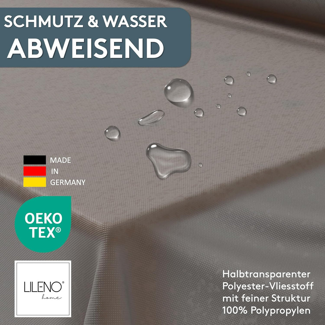LILENO HOME Tischdeckenrolle 1,10 x 25 m - Tischdecke Taupe aus Vlies - Stoffähnlich, abwaschbare Ti
