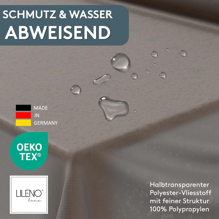 LILENO HOME Tischdeckenrolle 1,10 x 25 m - Tischdecke Taupe aus Vlies - Stoffähnlich, abwaschbare Ti