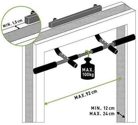 Schildkröt Multifunktions-Türreck 4 in 1, Multifunktional verstellbar, max. 100 kg, 960044 Schwarz-G