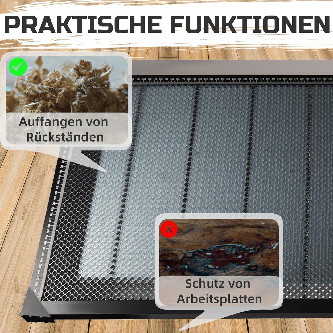 TIOMIOSEA Laser Wabentisch,Laser Waben Arbeitstisch Honeycomb Wabenplatten 450 * 850 * 22mm,Laser Ho