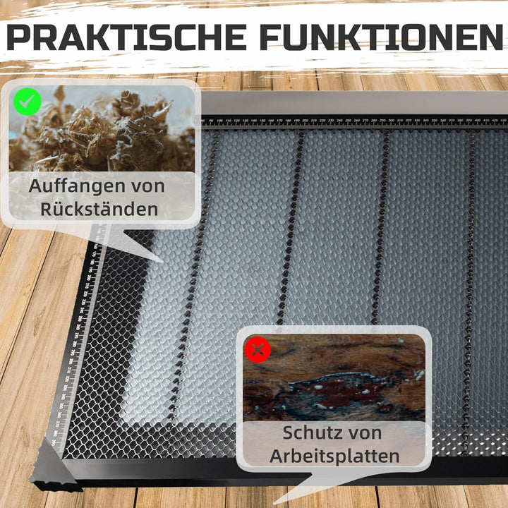 TIOMIOSEA Laser Wabentisch,Laser Waben Arbeitstisch Honeycomb Wabenplatten 450 * 850 * 22mm,Laser Ho