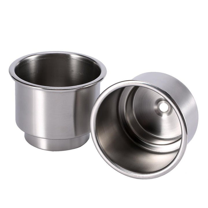 Keenso Auto Getränkehalter, 2 Stk Universal Perforierter Edelstahl Getränkehalter 10.5cm+9.5cm Geträ