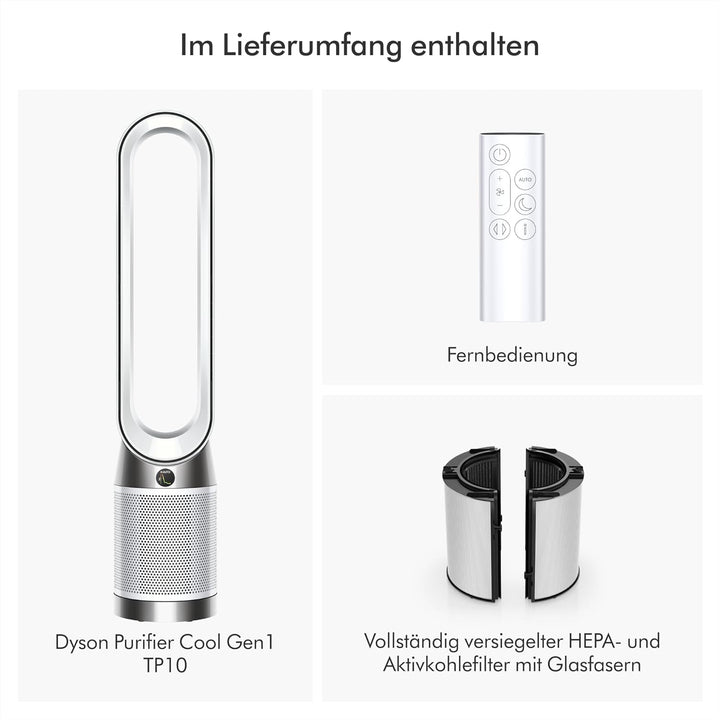 Dyson Purifier Cool Gen1 TP10 Luftreiniger und Ventilator – Leistungsstarke Luftreinigung, Kühlender