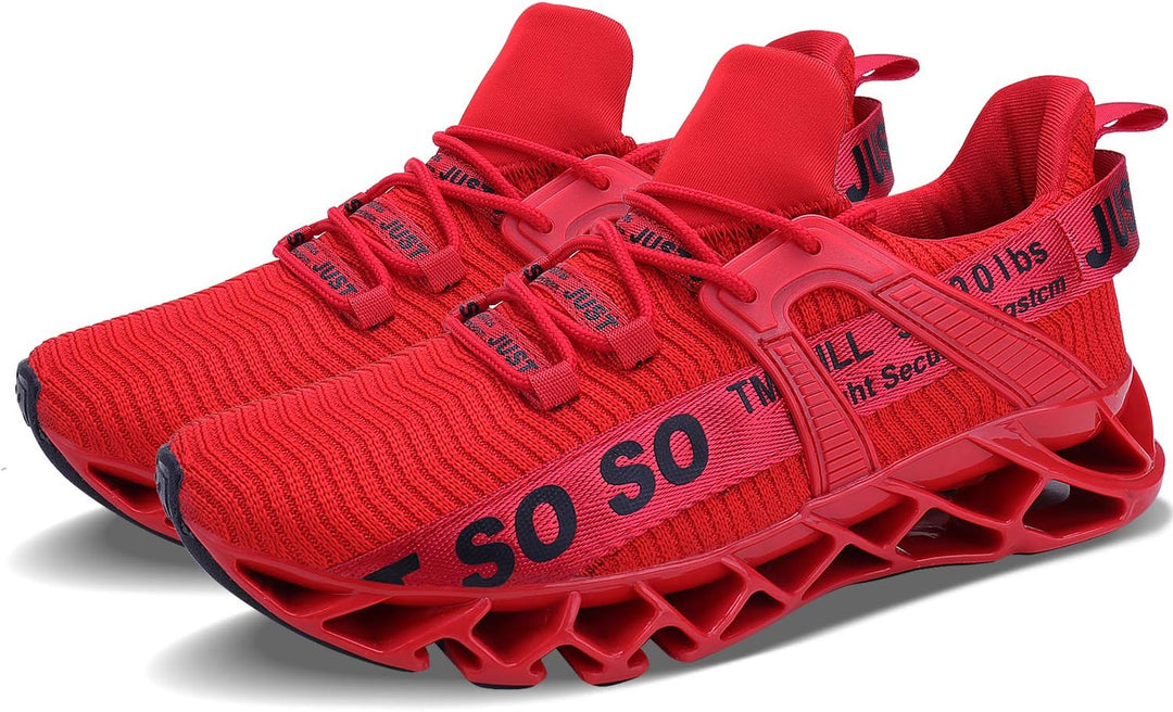 JSLEAP Herren Laufschuhe Turnschuhe Sportschuhe Sneaker Running Tennis Schuhe Atmungsaktiv Leichtgew
