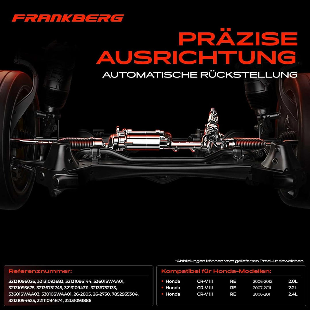Frankberg Lenkgetriebe Servolenkgetriebe Hydraulisch für Linkslenker Kompatibel mit CR-V III RE 2.0L