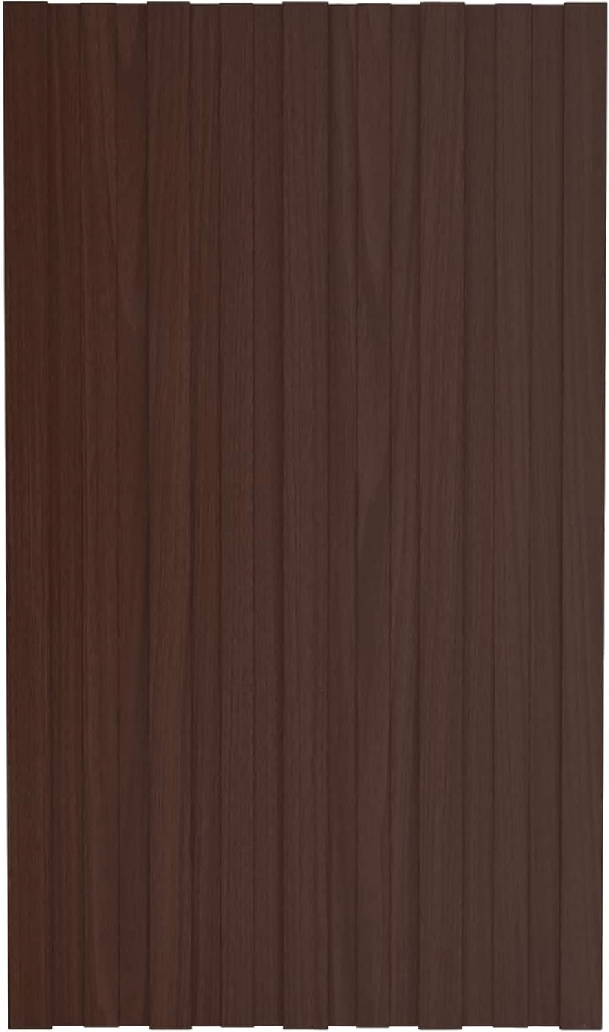 Dachplatte 12 Stück braun 80 x 45 cm Stahl verzinkt Dachplatten Dachblech für Gartenhäuser Stall Gew