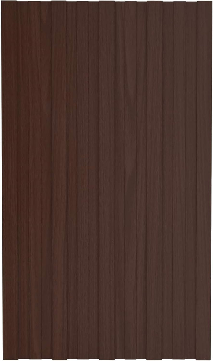 Dachplatte 12 Stück braun 80 x 45 cm Stahl verzinkt Dachplatten Dachblech für Gartenhäuser Stall Gew