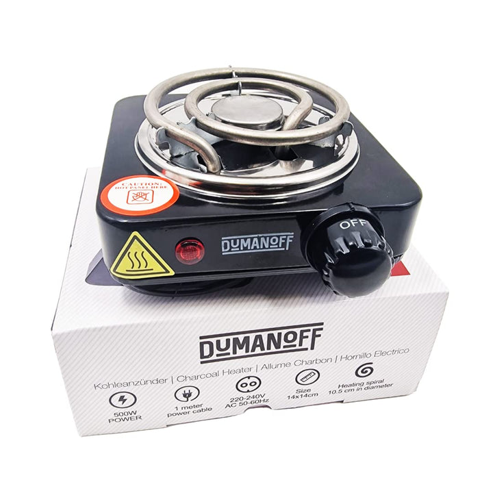 Elektrischer Kohleanzünder 500 W – Heizplatte für Naturkohle – Durchmesser 10,5 cm – Farbe Schwarz
