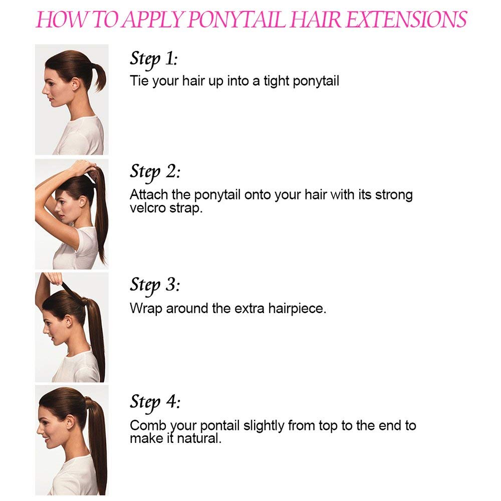 SEGO Lang Pferdeschwanz Haarteil Zopf lockig Clip in Ponytail Haarverlängerung Extension Hair Piece
