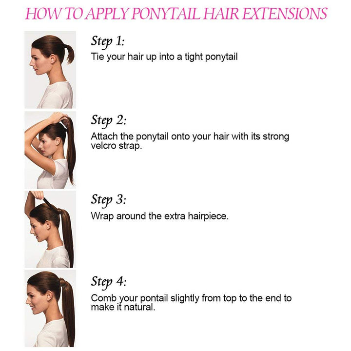 SEGO Lang Pferdeschwanz Haarteil Zopf lockig Clip in Ponytail Haarverlängerung Extension Hair Piece