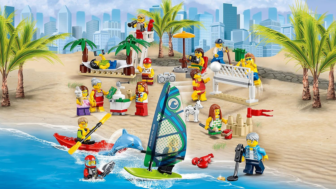 LEGO City 60153 - "Stadtbewohner – EIN Tag am Strand Konstruktionsspiel, bunt