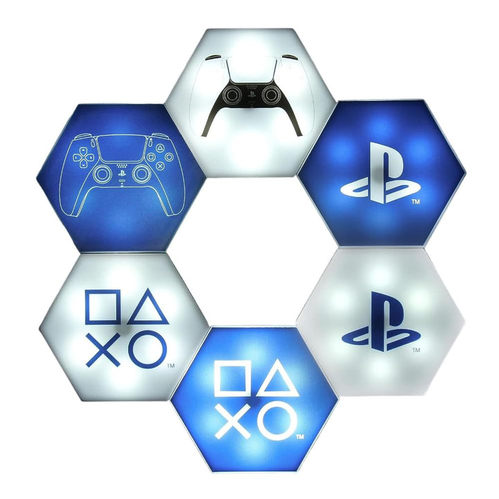 PlayStation Hexagon LED Lichter - Offiziell lizenziert, anpassbare Spielzimmer-Dekorbeleuchtung, fer
