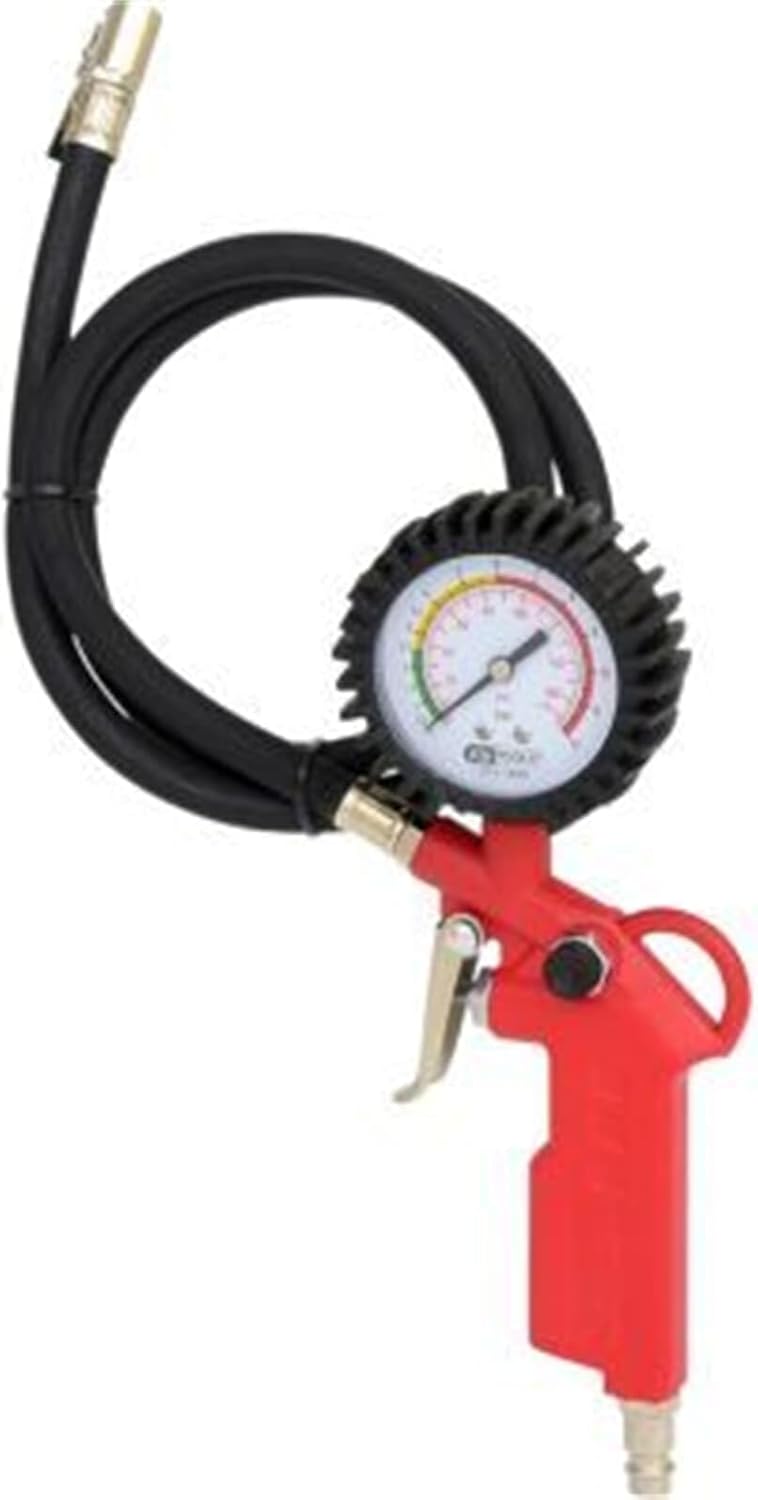 KS Tools Reifendruckprüfer 515.1920 0-12 Bar I Druckluft-Reifendruckfüller für Einhandbedienung I Mi