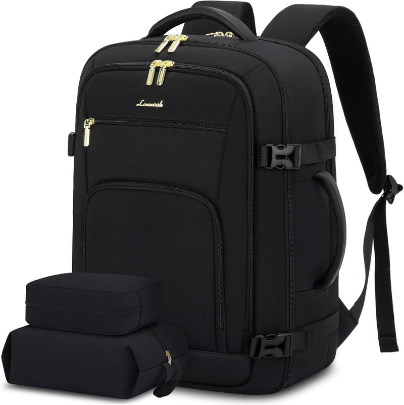 LOVEVOOK Handgepäck Rucksack Herren Damen, 40L Reiserucksack Flugzeug Travel Backpack für 17 Zoll La