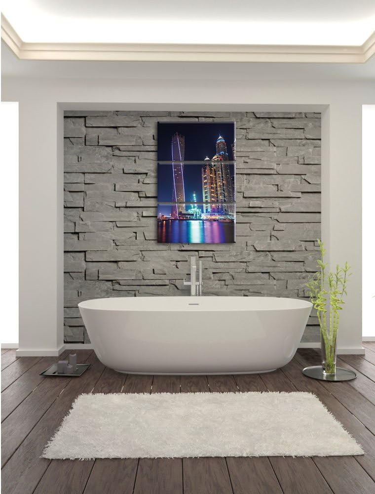 Pixxprint Dubai Burj al Arab als Leinwandbild - Grösse: 3-Teilig (120x80cm) - Wandbild - Kunstdruck