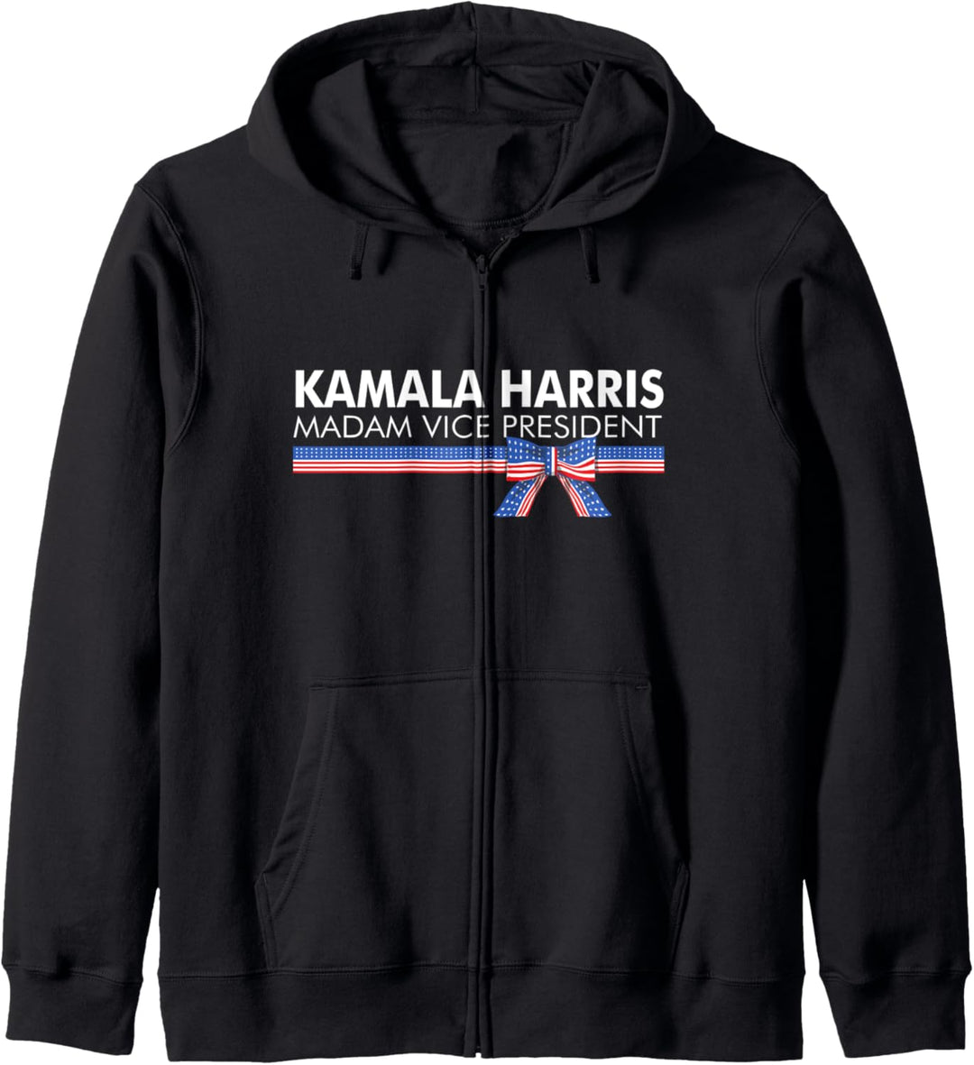 Kamala Harris Madam Vice President American Flag Ribbon Gift Kapuzenjacke