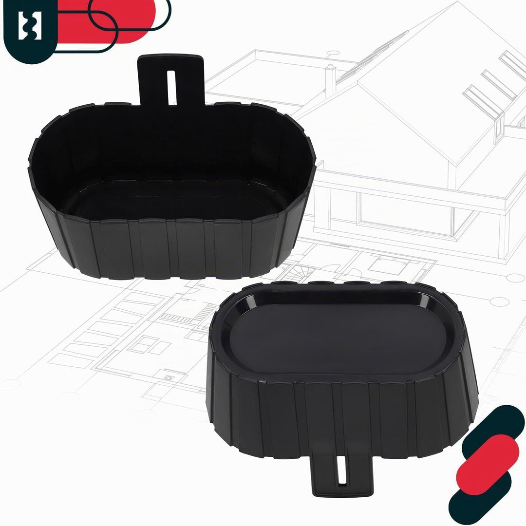 KOTARBAU® 4er Set Blumenkasten Balkon - Wandampel - Blumentopf - 28x14cm H: 13cm Anthrazit - Wandamp