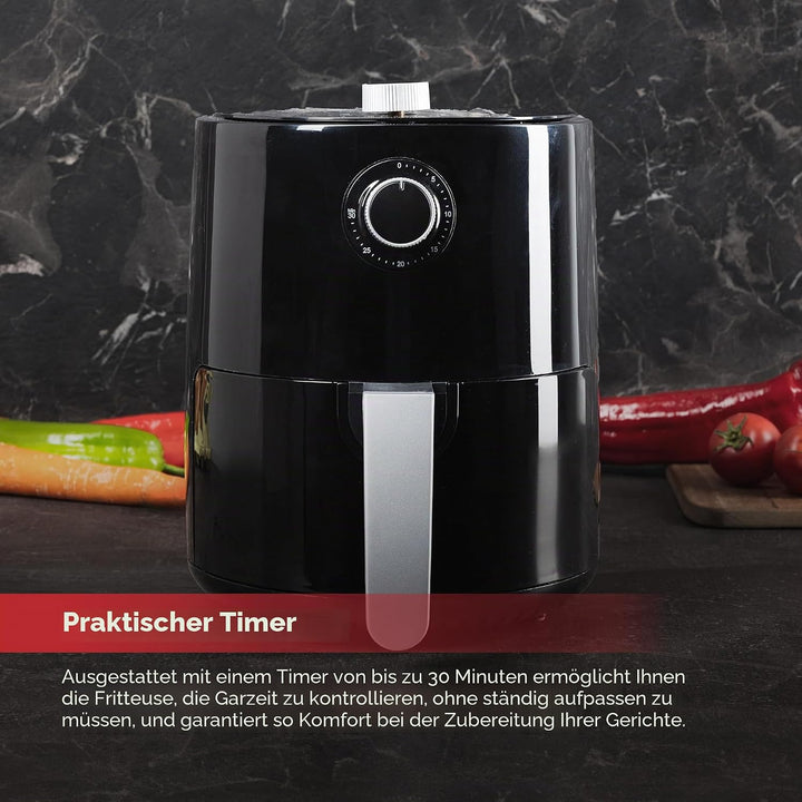 Z SwissHome PETIT - Heissluftfritteuse 2.5L 1200W - Temperatur 80-200°C - Timer 30 Min - Herausnehmb