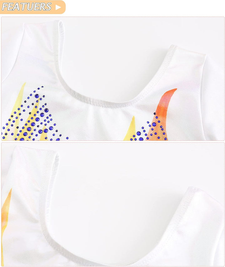 SEAUR - Mädchen Turnanzug Ärmellos Kinder Gymnastikanzug Tanzen Kleidung Ballet Yoga Kleid Klassisch