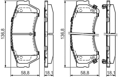 Bosch 986494221 Bremsbelagsatz