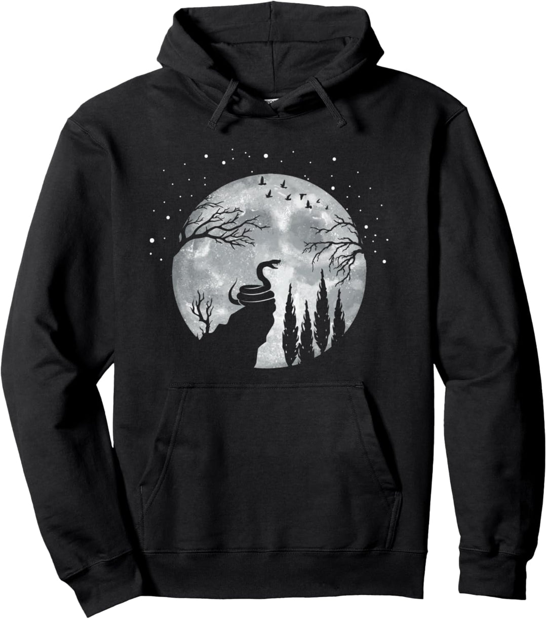 Schlange Reptil - Vollmond Terrarium Schlangen Pullover Hoodie