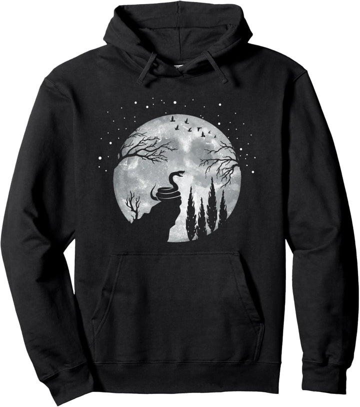 Schlange Reptil - Vollmond Terrarium Schlangen Pullover Hoodie
