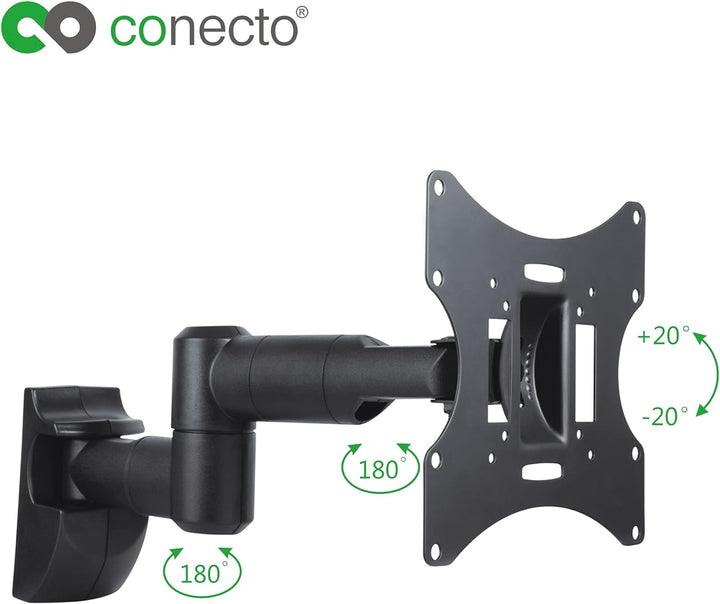 conecto Wandhalterung für Monitore und Fernseher bis zu 42 Zoll,schwenkbar (+/-90°),neigbar (+/-20°)