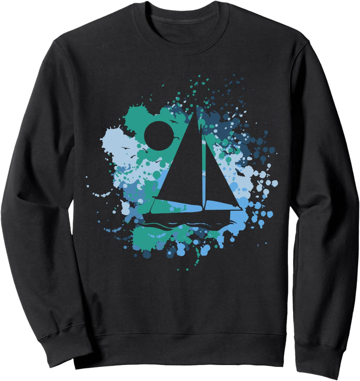 Vintage Retro Segelboot Segel T-Shirt für Segler Sweatshirt