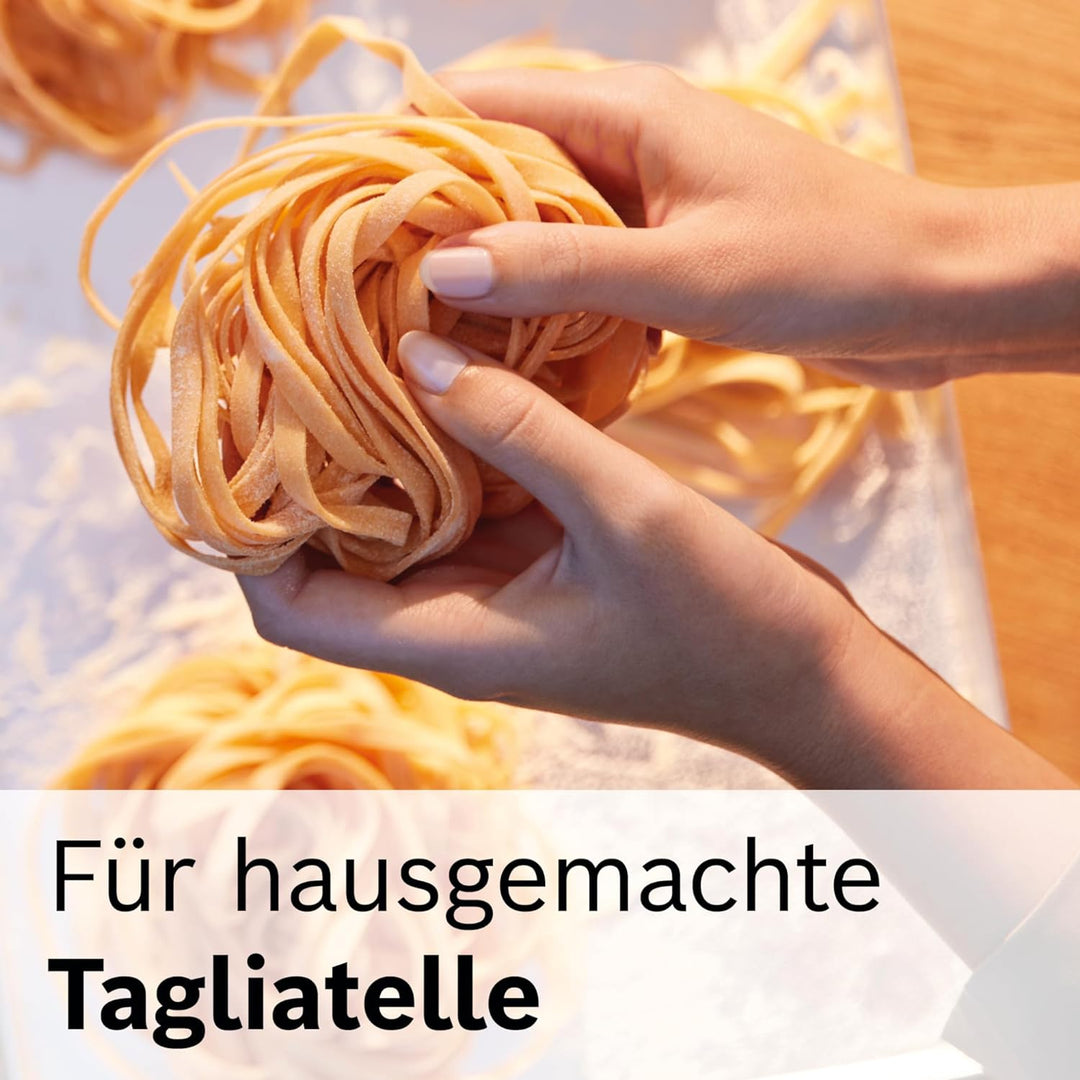 Bosch Pastawalze Tagliatelle MUZ5NV2, Pastawalze für selbstgemachte Tagliatelle 7mm, Edelstahl, pass