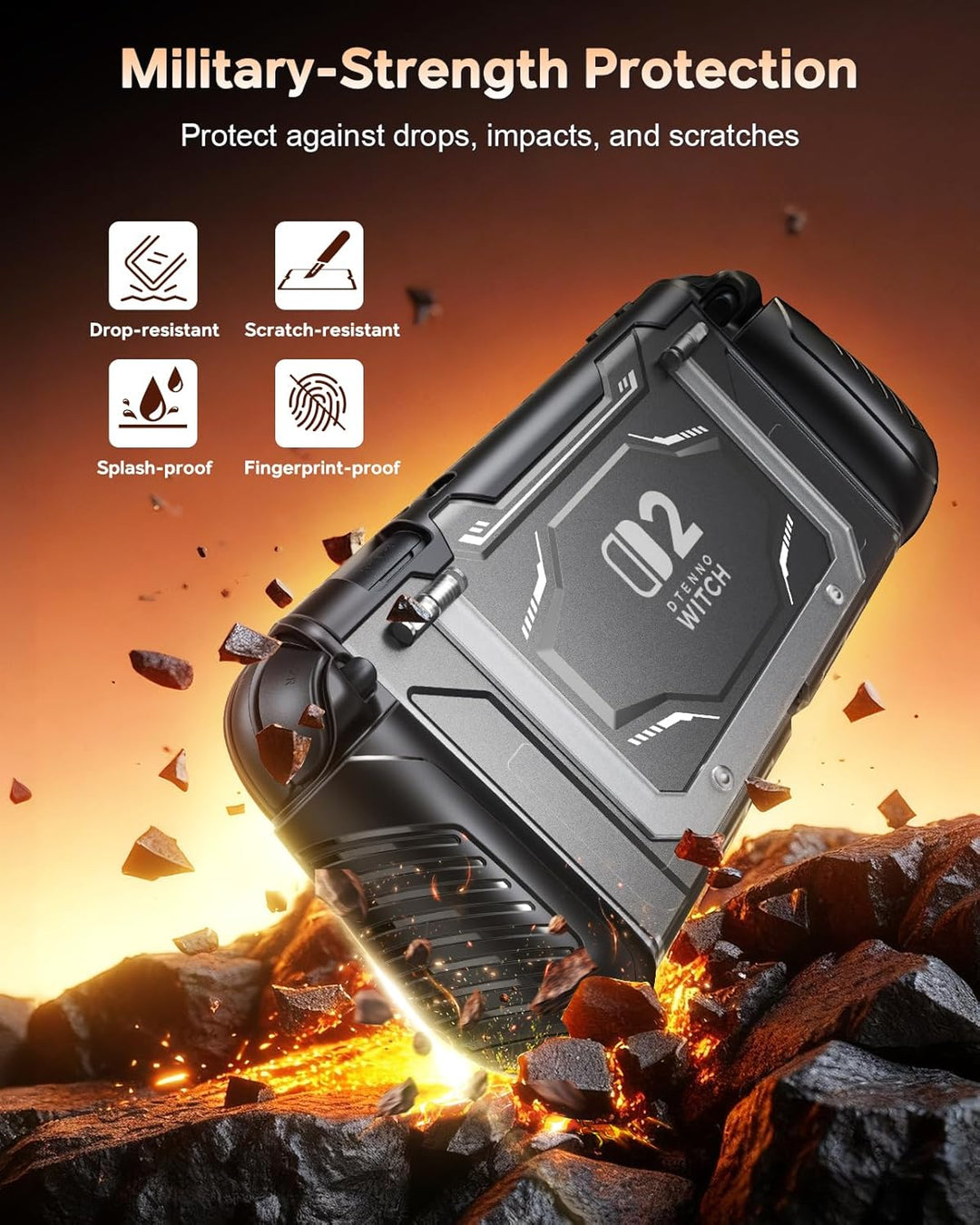 FYOUNG Andockbare Schutzhülle für Nintendo Switch 2, [Schutz in Militärqualität] Abnehmbare Ergonomi