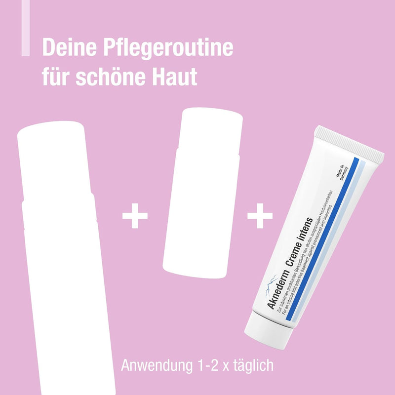 Aknederm Creme intens 2 x 30g für alle Hauttypen - entzündungshemmende Anti Pickel Creme mit Zink -