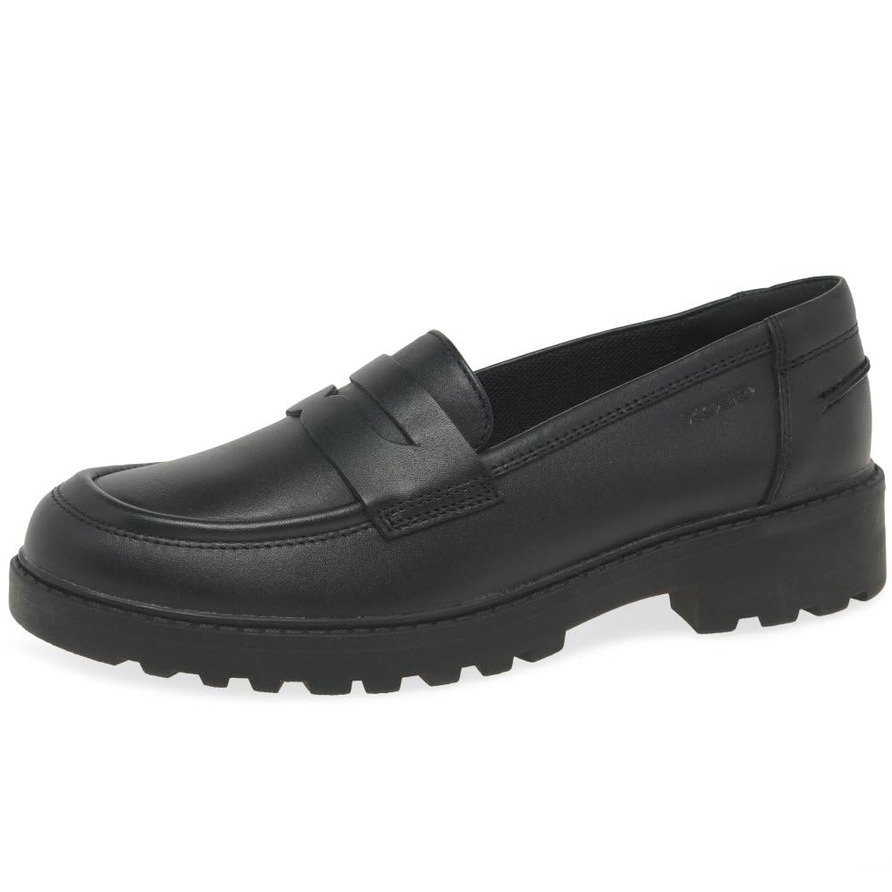 Geox Mädchen J Casey Girl C Moccasin 34 EU Schwarz, 34 EU Schwarz