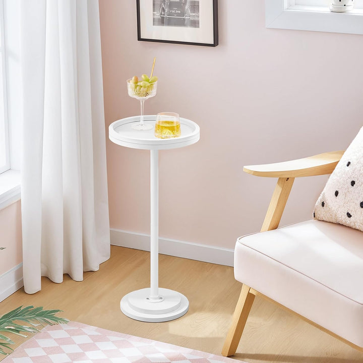HOOBRO Runder Beistelltisch, Cocktailtisch, Bistrotisch für kleine Räume, Wohnzimmer, Schlafzimmer,