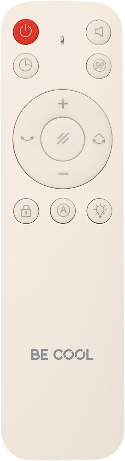 Be Cool Design-Standventilator mit WiFi – unsichtbarer Flügel, LED-Beleuchtung, Touch-Bedienfeld + L