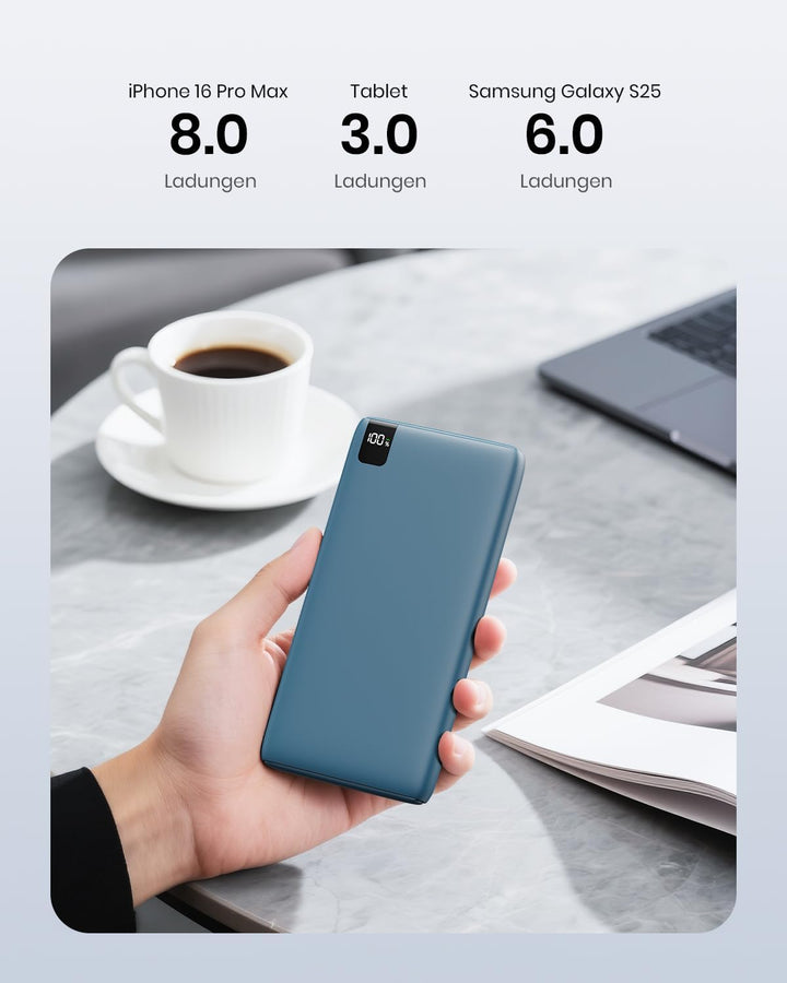 Hiluckey 27000mAh Powerbank Externer Akku - 22.5W Schnelles Aufladen Externer Akku Power Bank PD USB